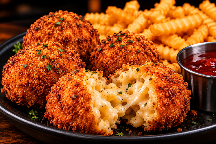716 Chicken Cheese Balls (3) w/ Fries